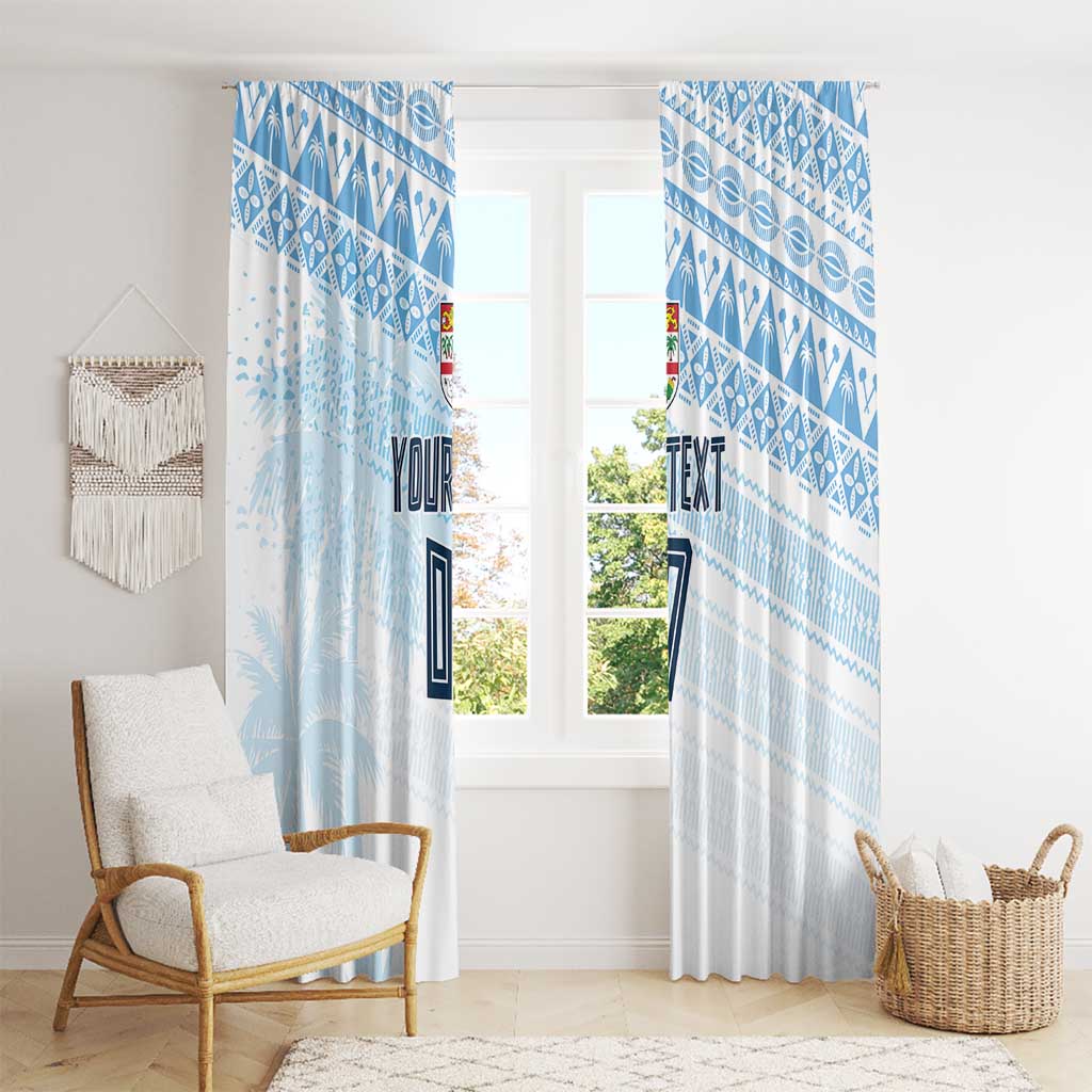 Fiji Rugby Custom Kaiviti Masi Window Curtain Turquoise - Aussie Hoodie