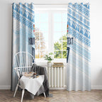 Fiji Rugby Custom Kaiviti Masi Window Curtain Turquoise - Aussie Hoodie