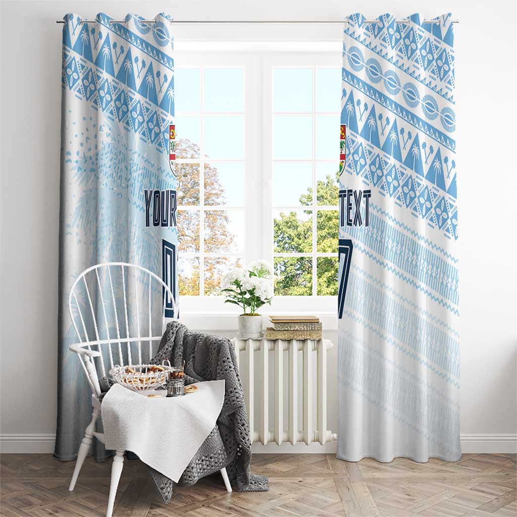Fiji Rugby Custom Kaiviti Masi Window Curtain Turquoise - Aussie Hoodie