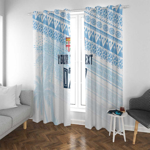 Fiji Rugby Custom Kaiviti Masi Window Curtain Turquoise - Aussie Hoodie