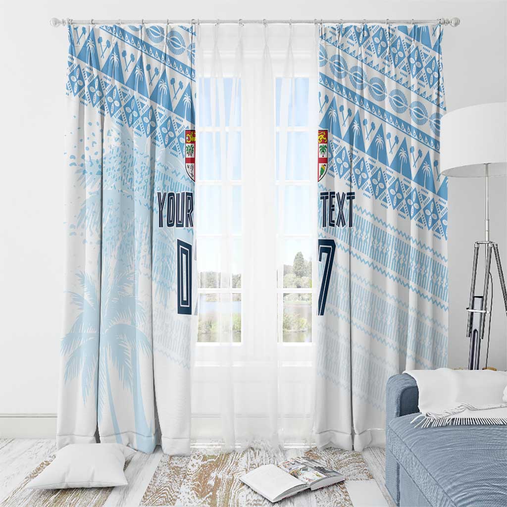 Fiji Rugby Custom Kaiviti Masi Window Curtain Turquoise - Aussie Hoodie