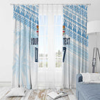 Fiji Rugby Custom Kaiviti Masi Window Curtain Turquoise - Aussie Hoodie