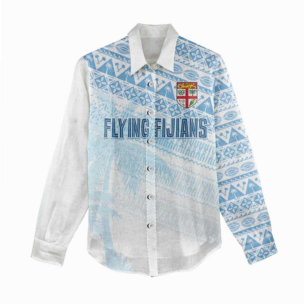 Fiji Rugby Custom Kaiviti Masi Women Casual Shirt Turquoise - Aussie Hoodie