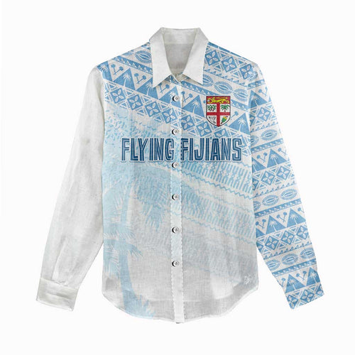 Fiji Rugby Custom Kaiviti Masi Women Casual Shirt Turquoise - Aussie Hoodie