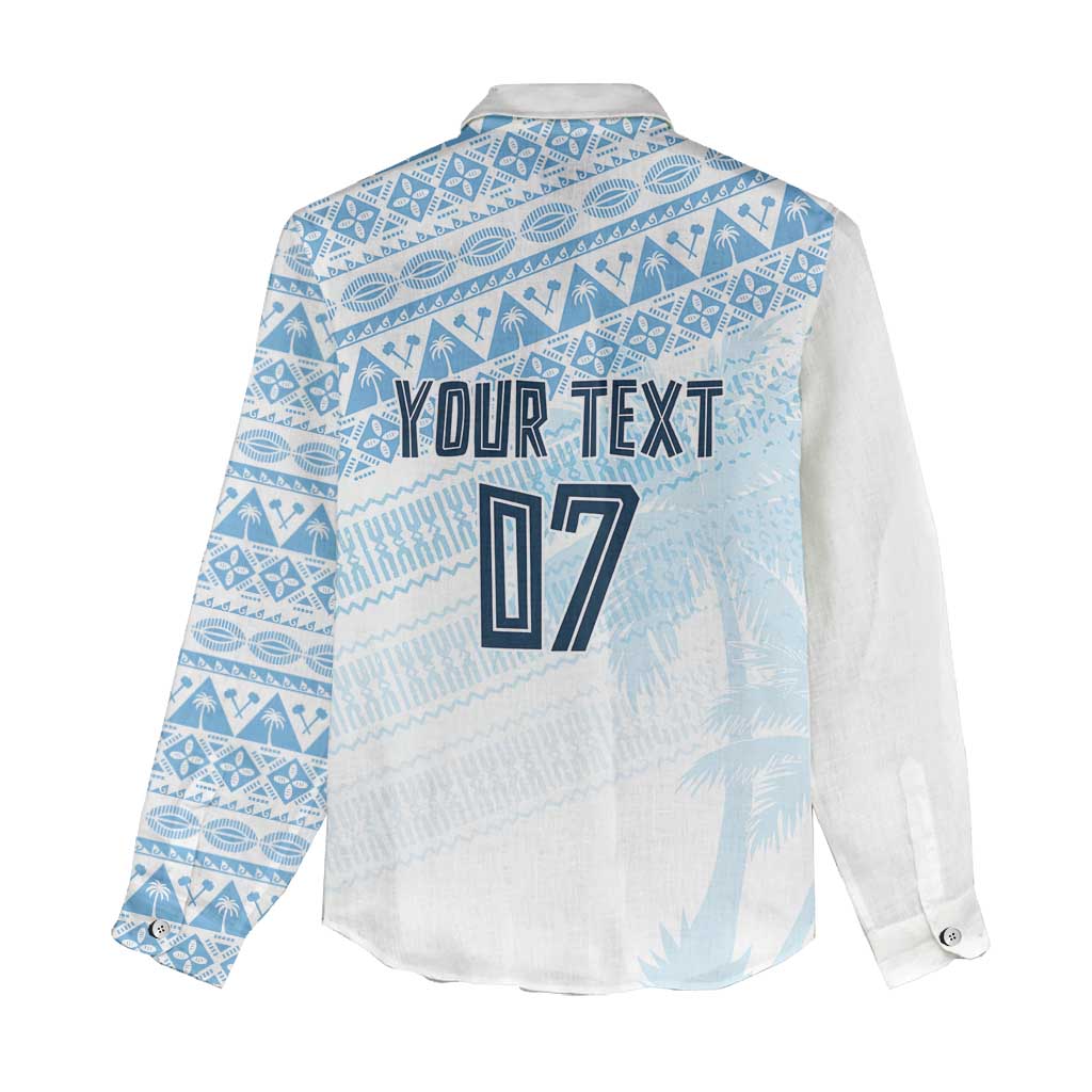 Fiji Rugby Custom Kaiviti Masi Women Casual Shirt Turquoise - Aussie Hoodie