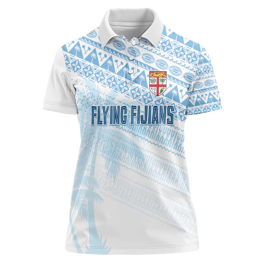 Fiji Rugby Custom Kaiviti Masi Women Polo Shirt Turquoise - Aussie Hoodie