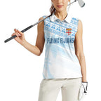 Fiji Rugby Custom Kaiviti Masi Women Sleeveless Polo Shirt Turquoise - Aussie Hoodie