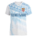 Fiji Rugby Custom Kaiviti Masi Women V-Neck T-Shirt Turquoise - Aussie Hoodie