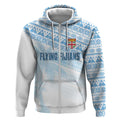 Fiji Rugby Custom Kaiviti Masi Zip Hoodie Turquoise - Aussie Hoodie