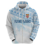 Fiji Rugby Custom Kaiviti Masi Zip Hoodie Turquoise - Aussie Hoodie