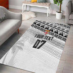 Fiji Rugby Custom Kaiviti Masi Area Rug Black - Aussie Hoodie