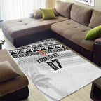 Fiji Rugby Custom Kaiviti Masi Area Rug Black - Aussie Hoodie