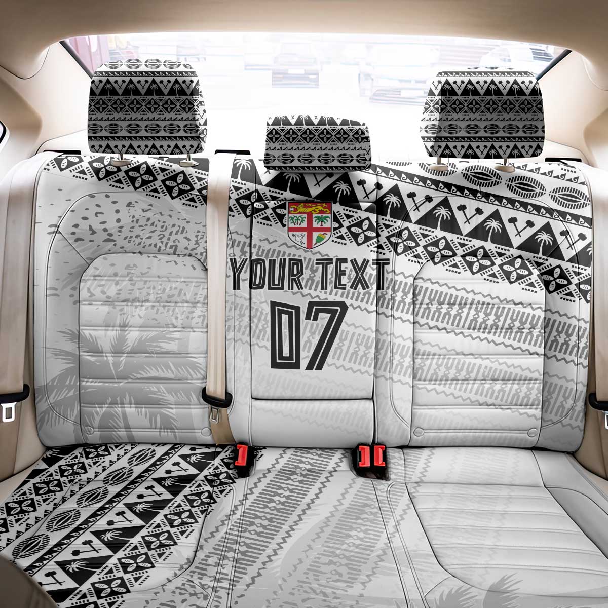 Fiji Rugby Custom Kaiviti Masi Back Car Seat Cover Black - Aussie Hoodie