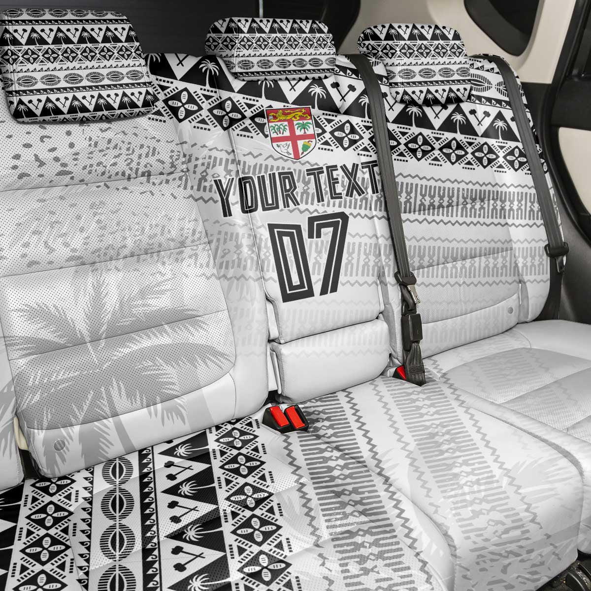 Fiji Rugby Custom Kaiviti Masi Back Car Seat Cover Black - Aussie Hoodie