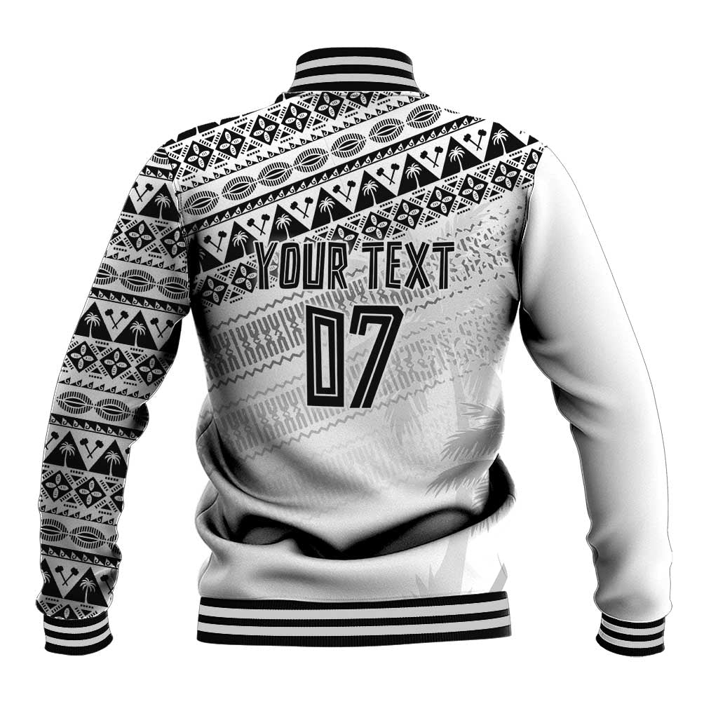 Fiji Rugby Custom Kaiviti Masi Baseball Jacket Black - Aussie Hoodie