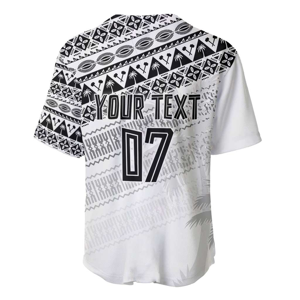 Fiji Rugby Custom Kaiviti Masi Baseball Jersey Black - Aussie Hoodie