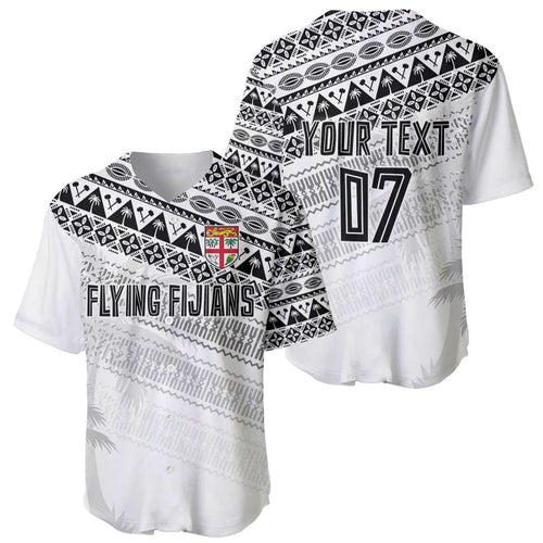 Fiji Rugby Custom Kaiviti Masi Baseball Jersey Black - Aussie Hoodie