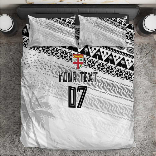 Fiji Rugby Custom Kaiviti Masi Bedding Set Black - Aussie Hoodie