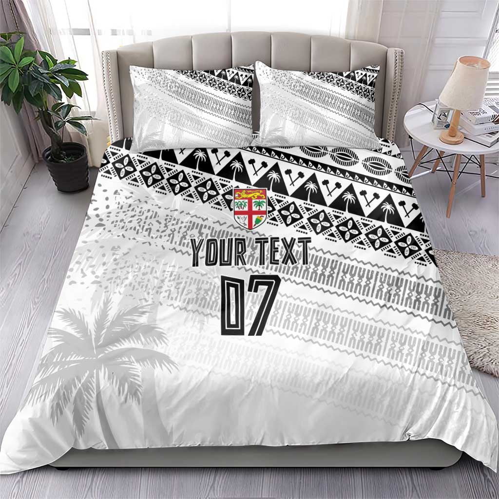 Fiji Rugby Custom Kaiviti Masi Bedding Set Black - Aussie Hoodie