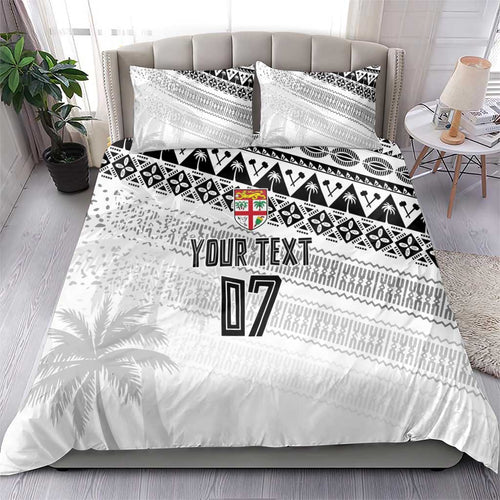 Fiji Rugby Custom Kaiviti Masi Bedding Set Black - Aussie Hoodie