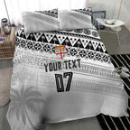 Fiji Rugby Custom Kaiviti Masi Bedding Set Black - Aussie Hoodie
