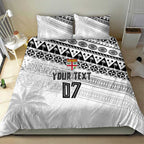 Fiji Rugby Custom Kaiviti Masi Bedding Set Black - Aussie Hoodie
