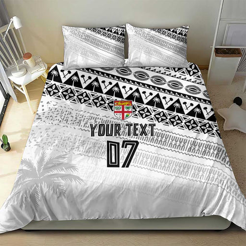 Fiji Rugby Custom Kaiviti Masi Bedding Set Black - Aussie Hoodie