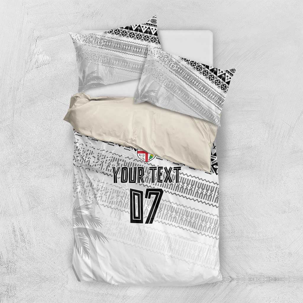 Fiji Rugby Custom Kaiviti Masi Bedding Set Black - Aussie Hoodie