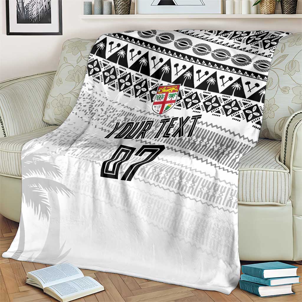 Fiji Rugby Custom Kaiviti Masi Blanket Black - Aussie Hoodie