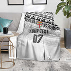 Fiji Rugby Custom Kaiviti Masi Blanket Black - Aussie Hoodie