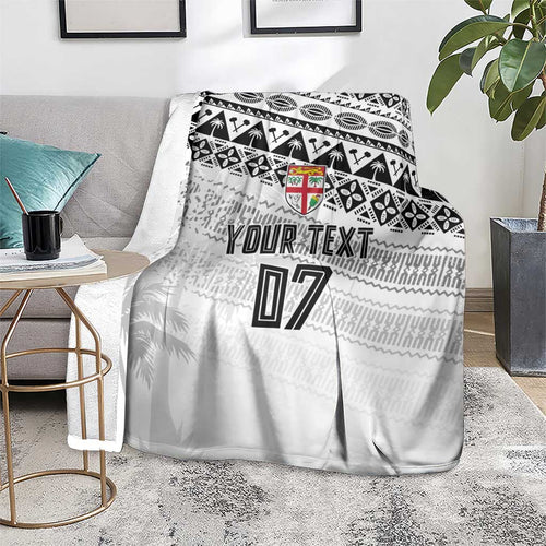Fiji Rugby Custom Kaiviti Masi Blanket Black - Aussie Hoodie
