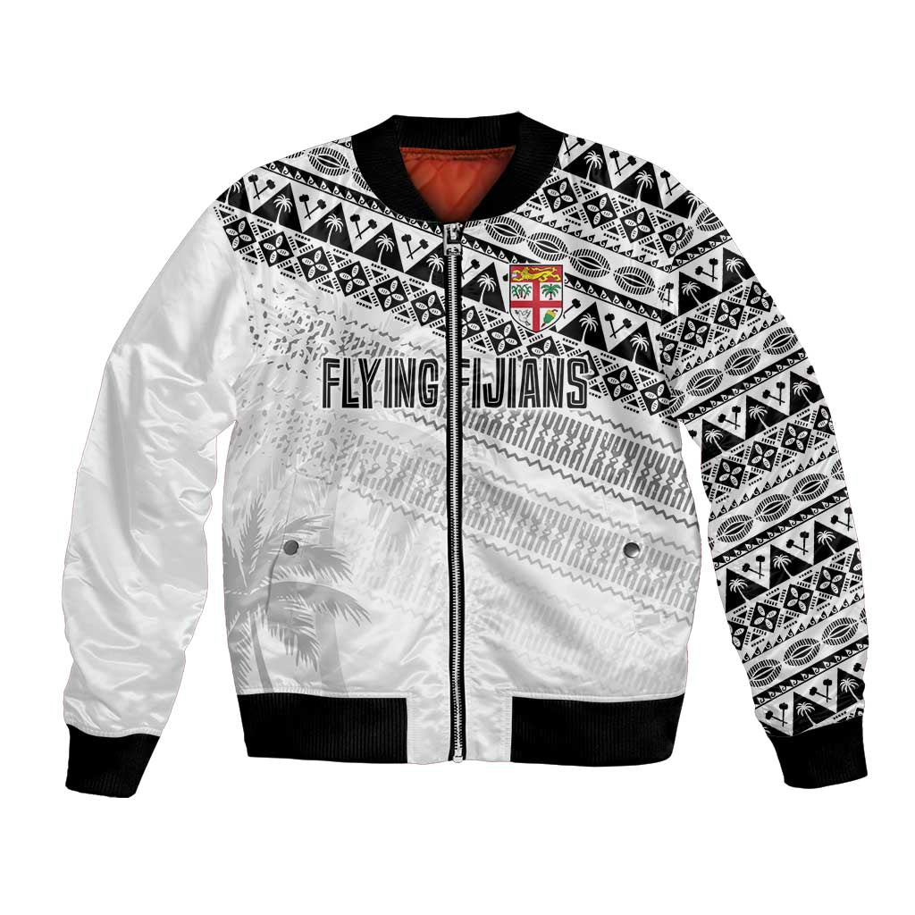 Fiji Rugby Custom Kaiviti Masi Bomber Jacket Black - Aussie Hoodie