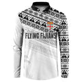 Fiji Rugby Custom Kaiviti Masi Button Sweatshirt Black - Aussie Hoodie