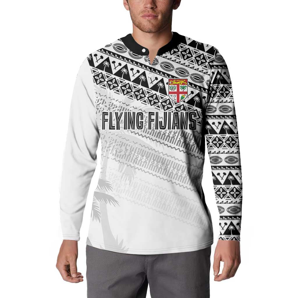 Fiji Rugby Custom Kaiviti Masi Button Sweatshirt Black - Aussie Hoodie