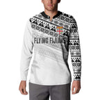 Fiji Rugby Custom Kaiviti Masi Button Sweatshirt Black - Aussie Hoodie