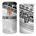 Fiji Rugby Custom Kaiviti Masi 4 in 1 Can Cooler Tumbler Black - Aussie Hoodie