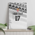 Fiji Rugby Custom Kaiviti Masi Canvas Wall Art Black - Aussie Hoodie