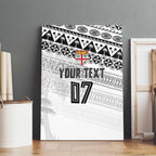Fiji Rugby Custom Kaiviti Masi Canvas Wall Art Black - Aussie Hoodie