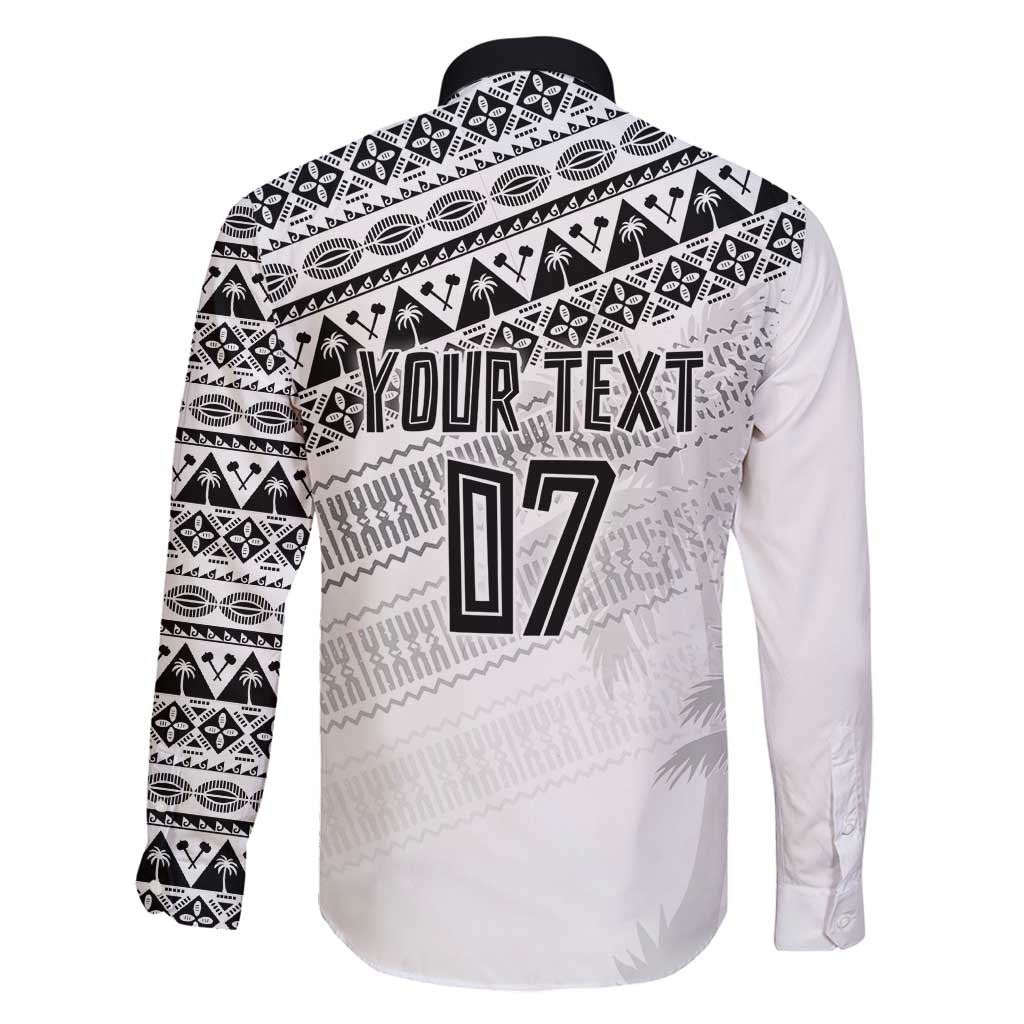 Fiji Rugby Custom Kaiviti Masi Family Matching Long Sleeve Bodycon Dress and Hawaiian Shirt Black - Aussie Hoodie