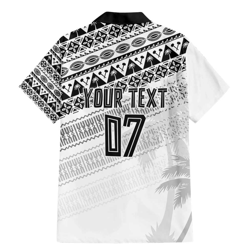 Fiji Rugby Custom Kaiviti Masi Family Matching Mermaid Dress and Hawaiian Shirt Black - Aussie Hoodie