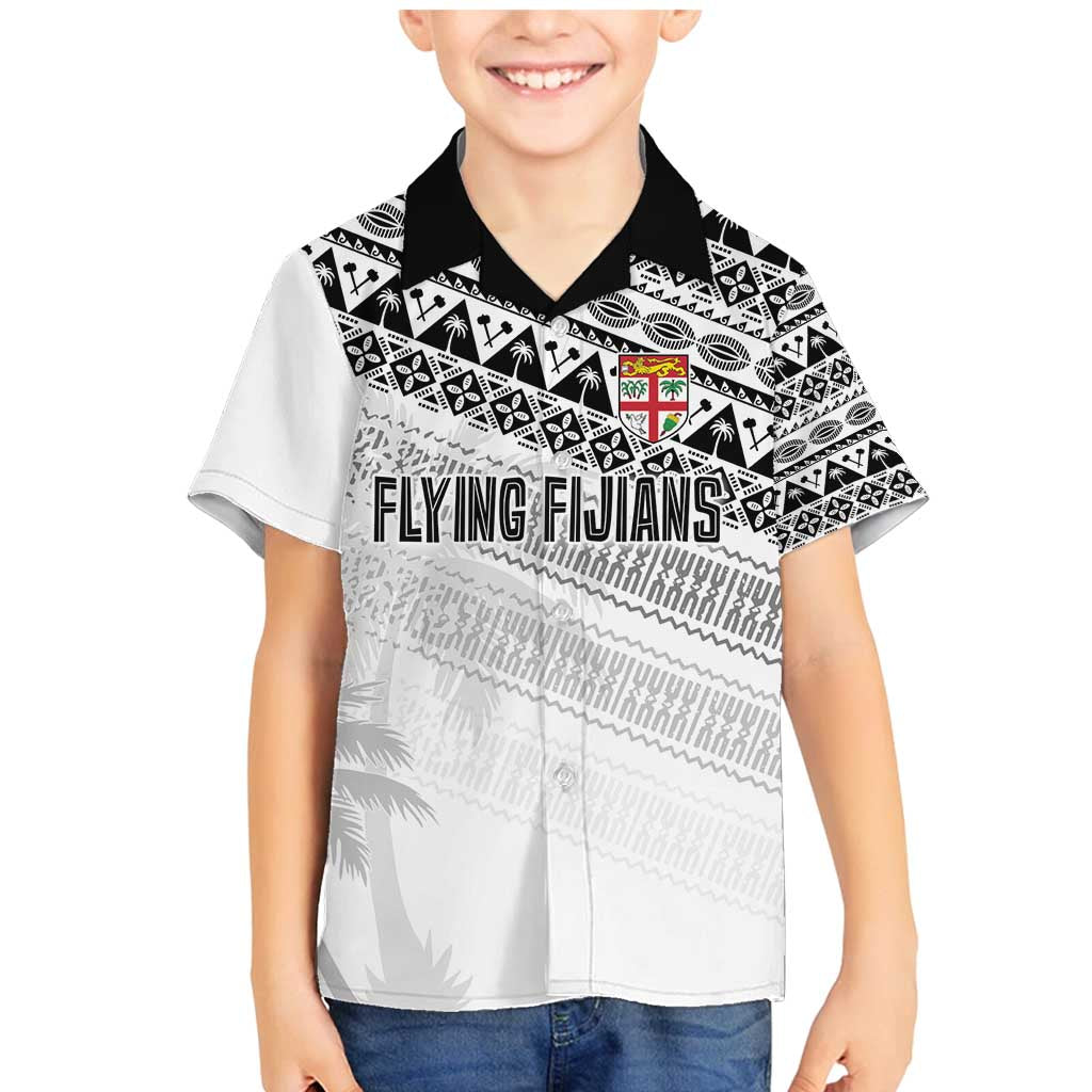 Fiji Rugby Custom Kaiviti Masi Family Matching Mermaid Dress and Hawaiian Shirt Black - Aussie Hoodie