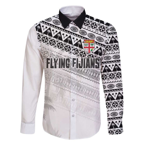 Fiji Rugby Custom Kaiviti Masi Family Matching Off The Shoulder Long Sleeve Dress and Hawaiian Shirt Black - Aussie Hoodie