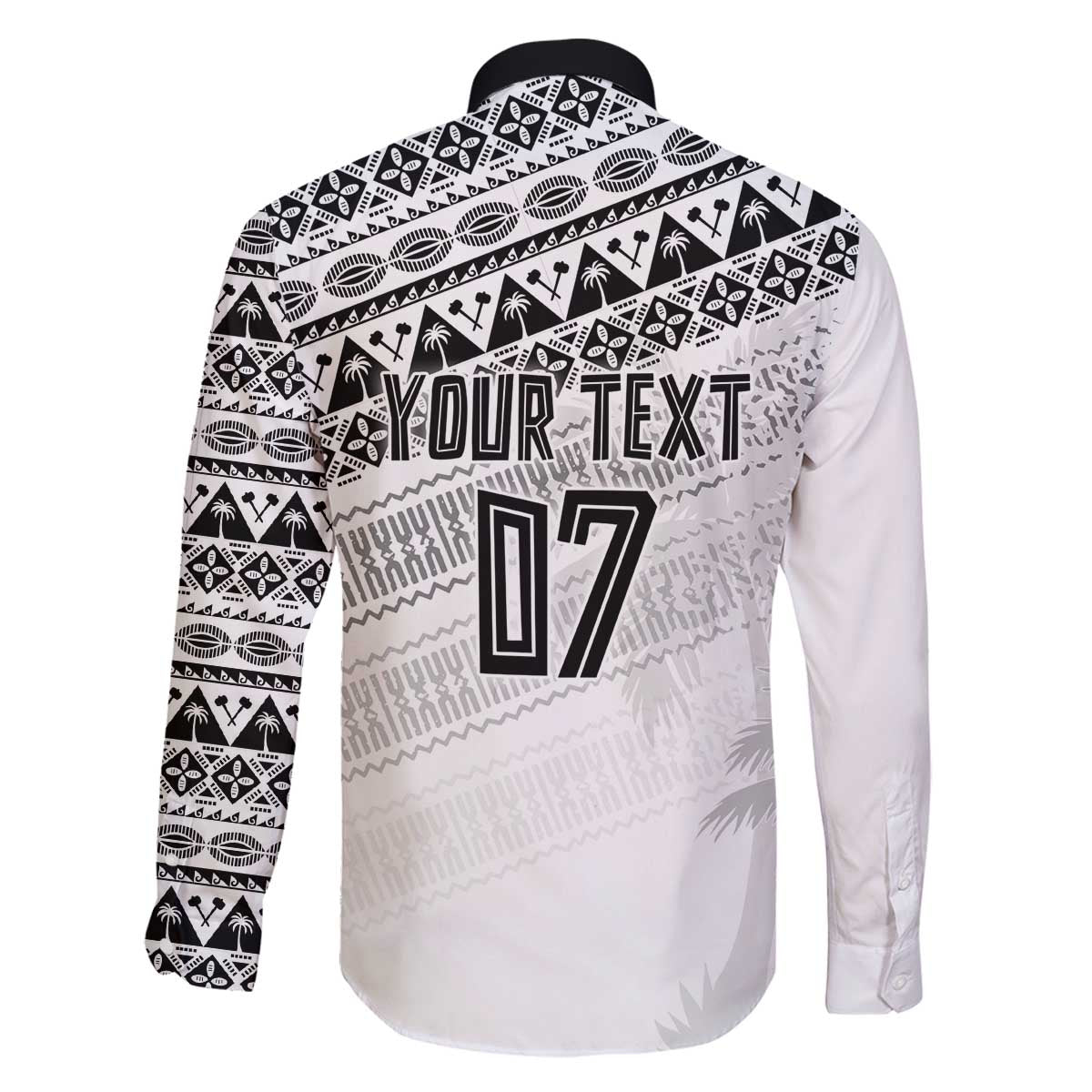 Fiji Rugby Custom Kaiviti Masi Family Matching Off The Shoulder Long Sleeve Dress and Hawaiian Shirt Black - Aussie Hoodie