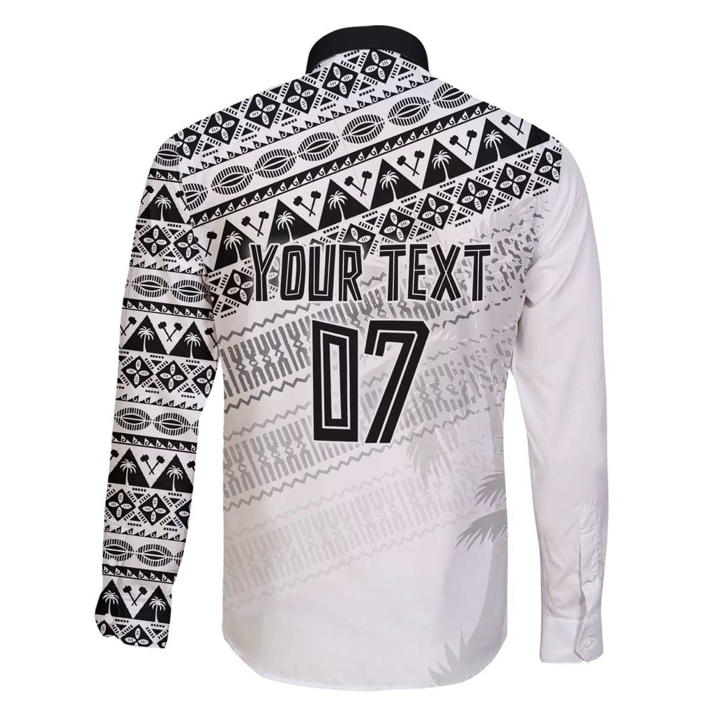 Fiji Rugby Custom Kaiviti Masi Family Matching Off The Shoulder Long Sleeve Dress and Hawaiian Shirt Black - Aussie Hoodie