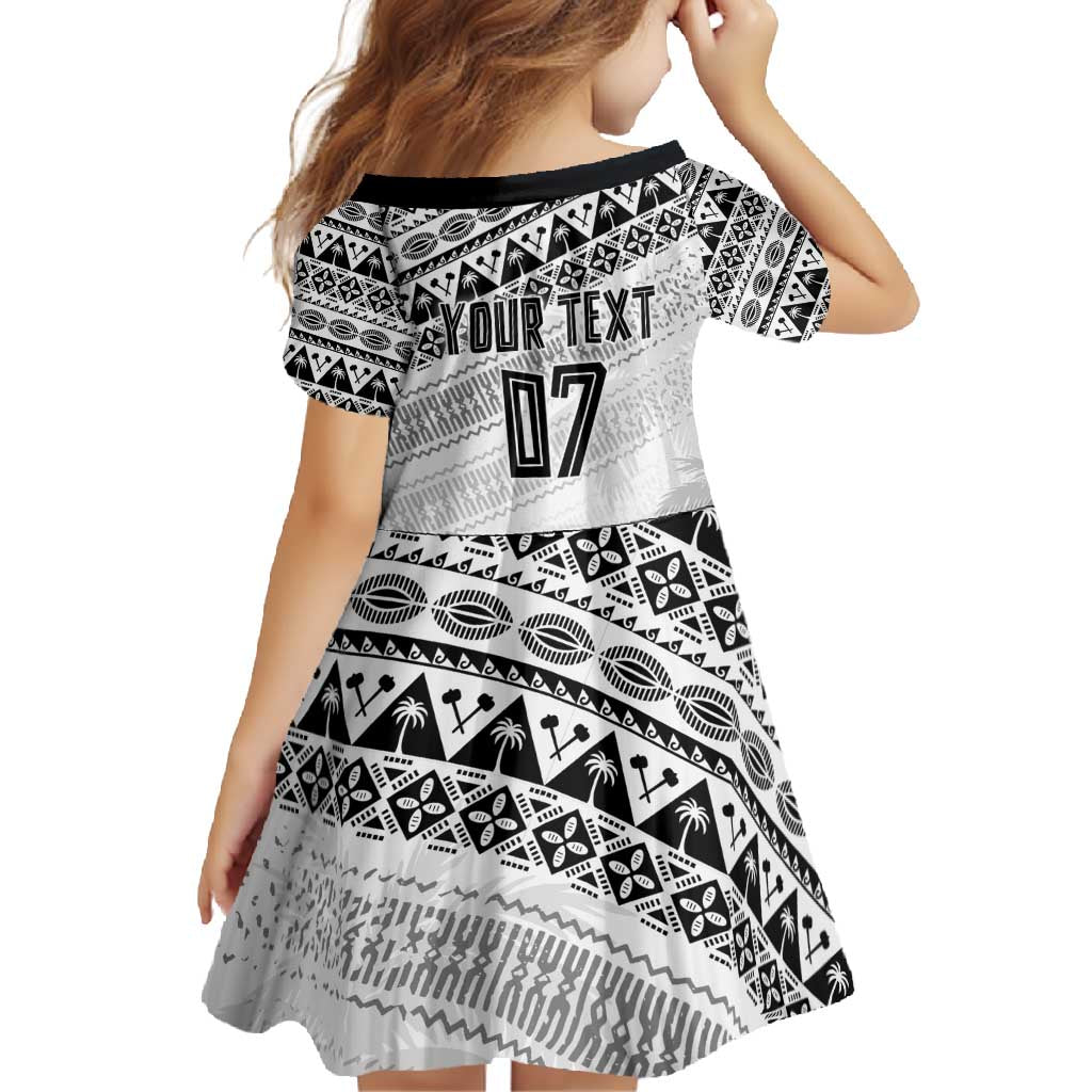 Fiji Rugby Custom Kaiviti Masi Family Matching Off Shoulder Maxi Dress and Hawaiian Shirt Black - Aussie Hoodie
