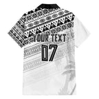 Fiji Rugby Custom Kaiviti Masi Family Matching Off Shoulder Maxi Dress and Hawaiian Shirt Black - Aussie Hoodie