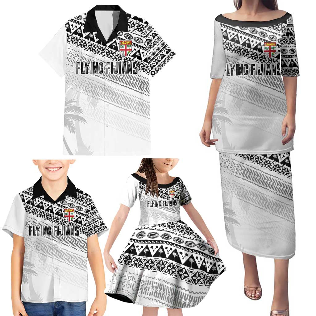 Fiji Rugby Custom Kaiviti Masi Family Matching Puletasi and Hawaiian Shirt Black - Aussie Hoodie