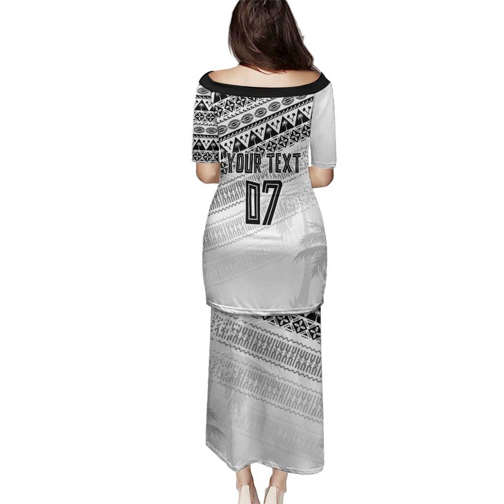 Fiji Rugby Custom Kaiviti Masi Family Matching Puletasi and Hawaiian Shirt Black - Aussie Hoodie