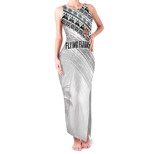 Fiji Rugby Custom Kaiviti Masi Family Matching Tank Maxi Dress and Hawaiian Shirt Black - Aussie Hoodie