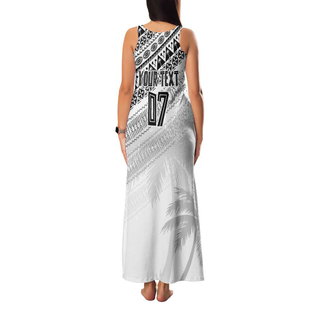 Fiji Rugby Custom Kaiviti Masi Family Matching Tank Maxi Dress and Hawaiian Shirt Black - Aussie Hoodie